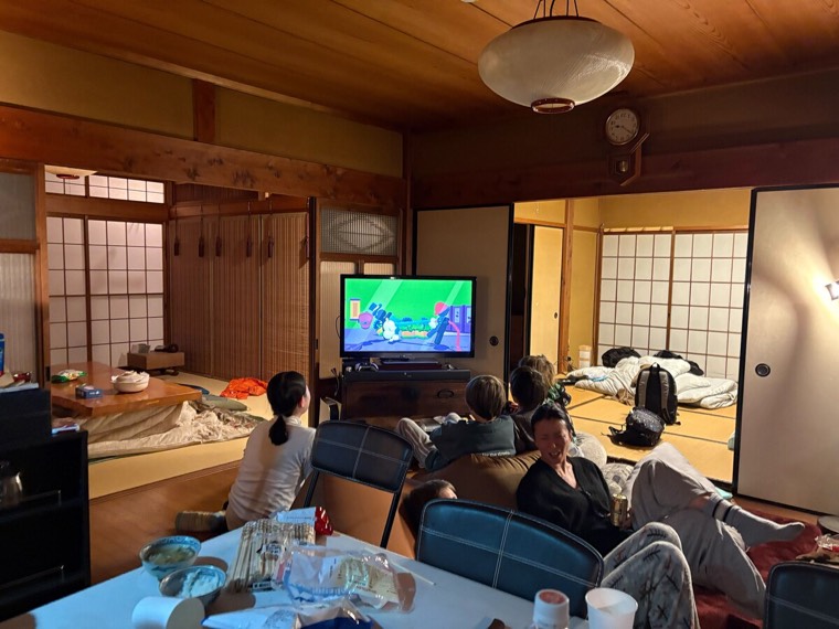 An evening in, all together